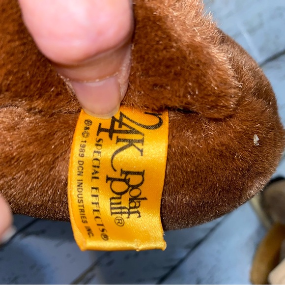 Vintage 24K Polar Puff SHY FOX Plush Toy Stuffed Animal RARE ‘89 Glass Eyes - Picture 7 of 13